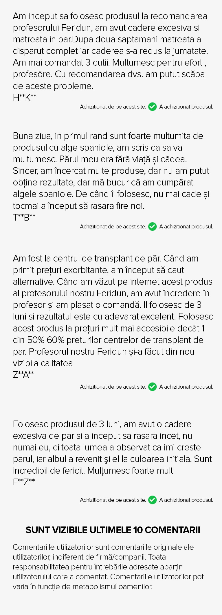 Alge Spaniole - Revitalizant pentru rădăcina părului cu formula Feridun Kunak ,  Mihail Pautov